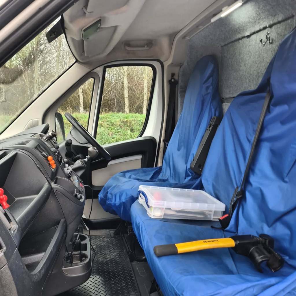 Reluctant sale of our much-loved self-converted Peugeot Boxer campervan.